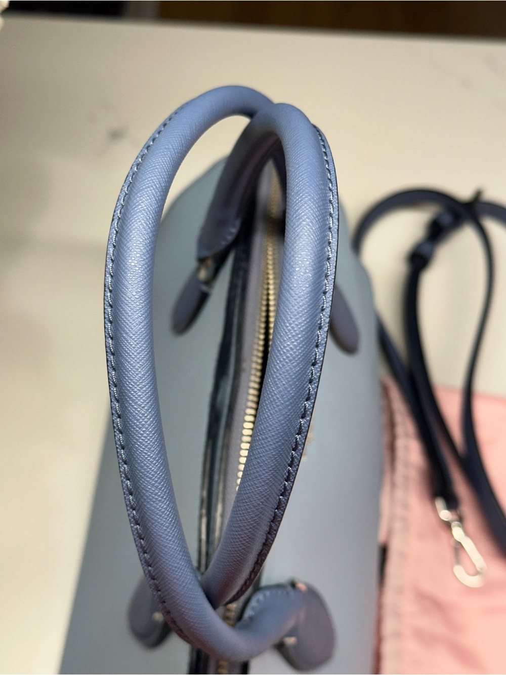kate spade Light Blue Medium Dome Reiley Bag + KS Dust Bag - Picture 5 of 15